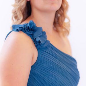 Robe asymétrique Bleu canard