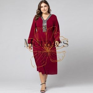 Robe Manches Longues Grande Taille