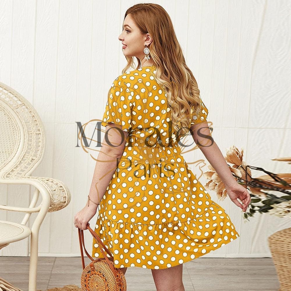 Robe Boho Grande Taille à Pois – Image 9