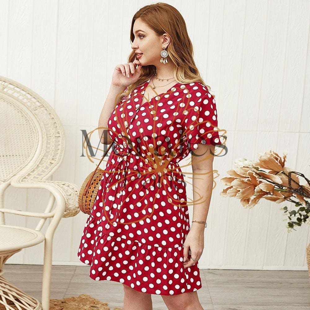 Robe Boho Grande Taille à Pois – Image 4