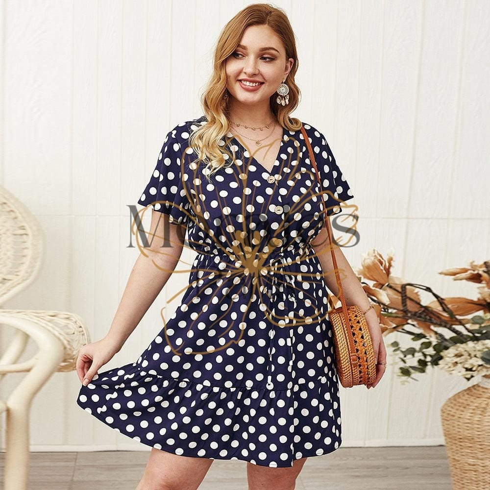 Robe Boho Grande Taille à Pois – Image 5