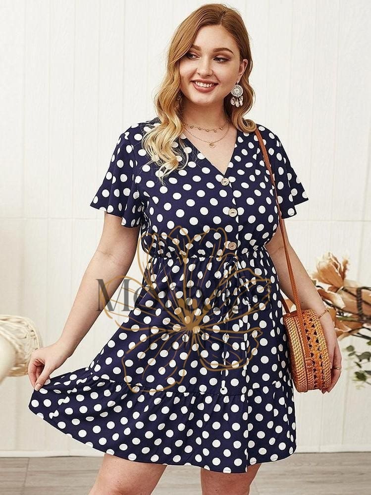 Robe Boho Grande Taille à Pois – Image 6