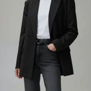 Blazer Veste Noir Rayée