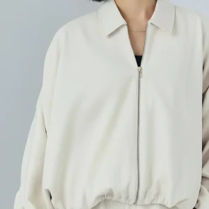 Bomber Crème Zippé