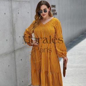 Robe Bohème Rayure Verticale