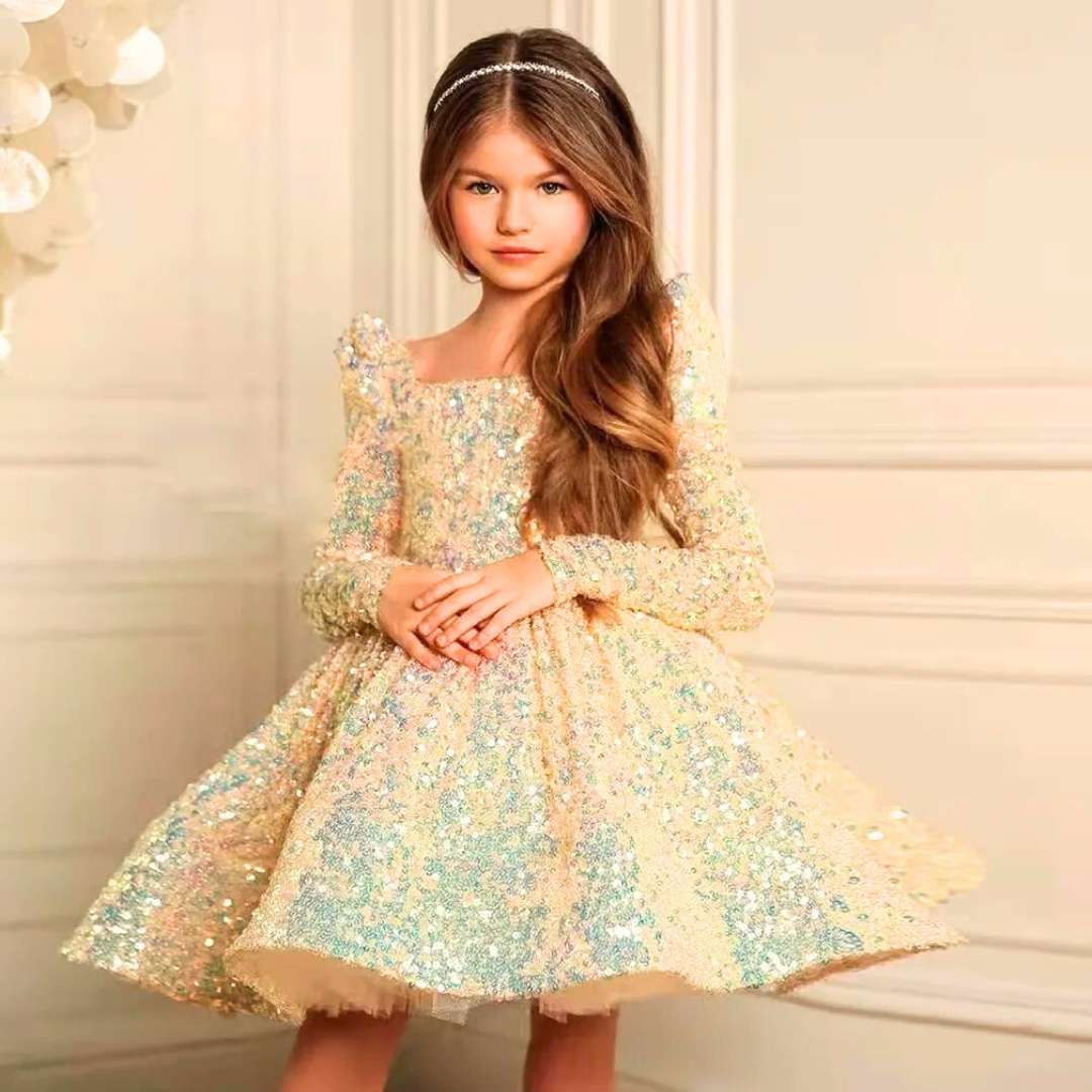 Robe de Cérémonie Fille paillettes - Image 4