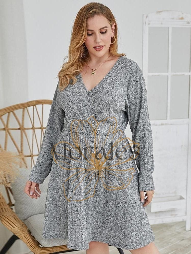 Robe Bohème Grise Automne – Image 7