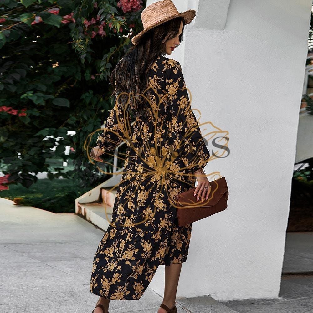 Robe De Demoiselle D’Honneur Noire Bohème – Image 7