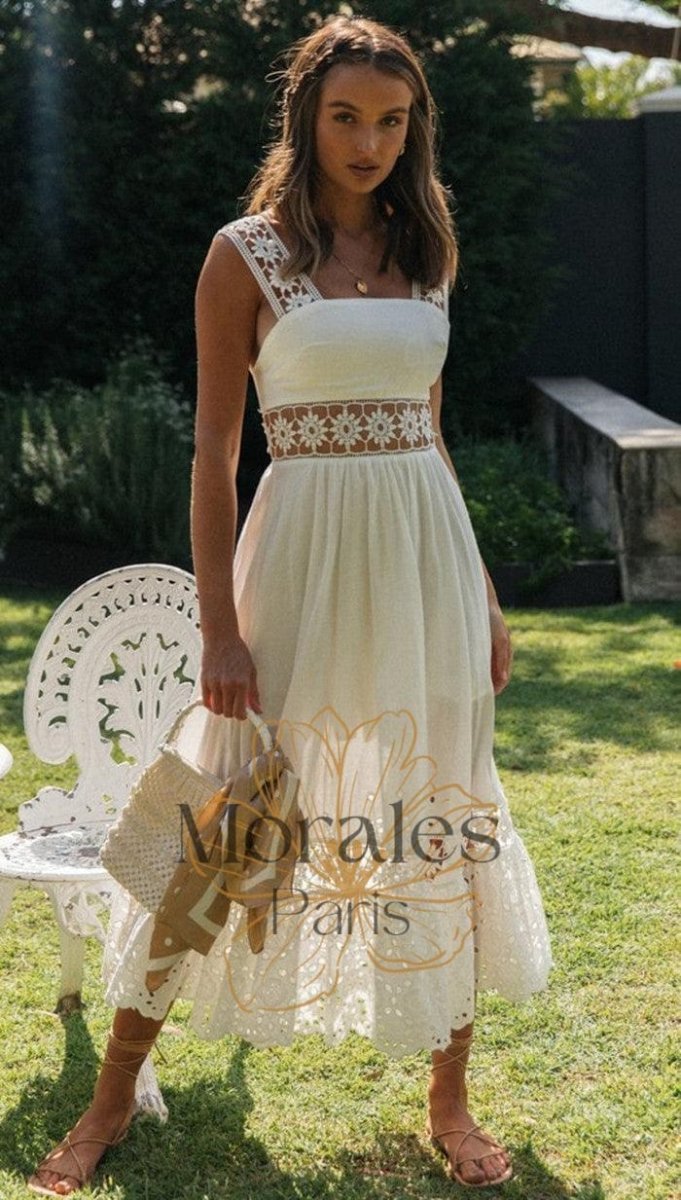 Robe De Fiançailles Bohème Blanche – Image 5