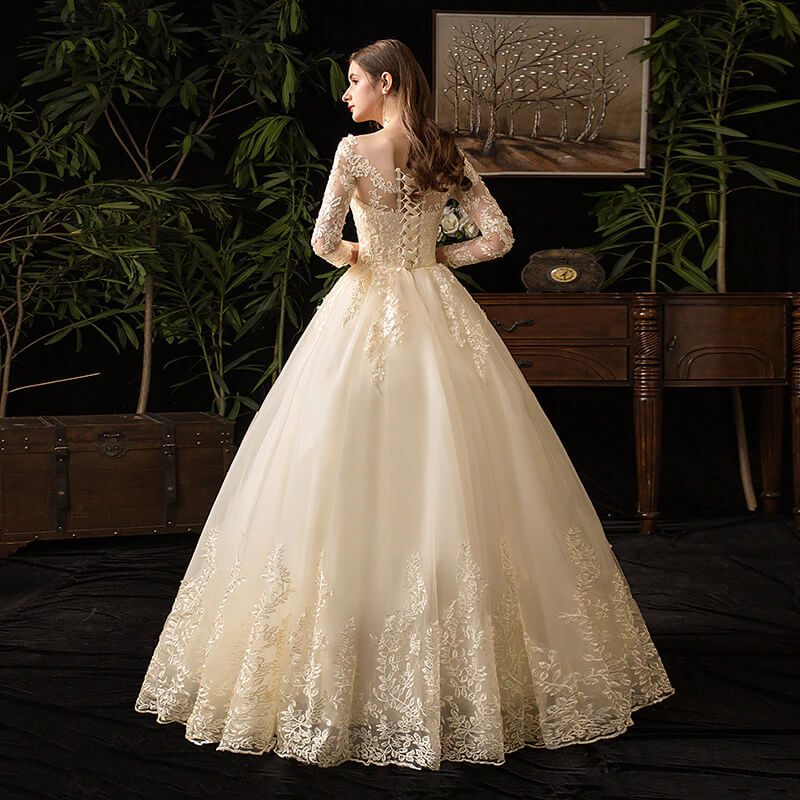Robe de Mariée Princesse Champagne – Image 4