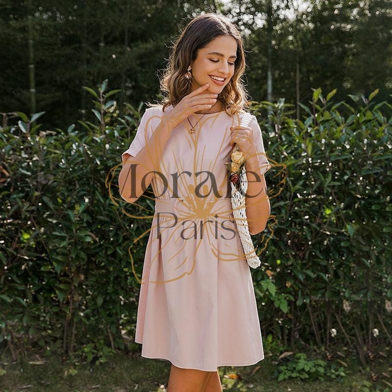 Robe Bohème Rose Poussière – Image 4