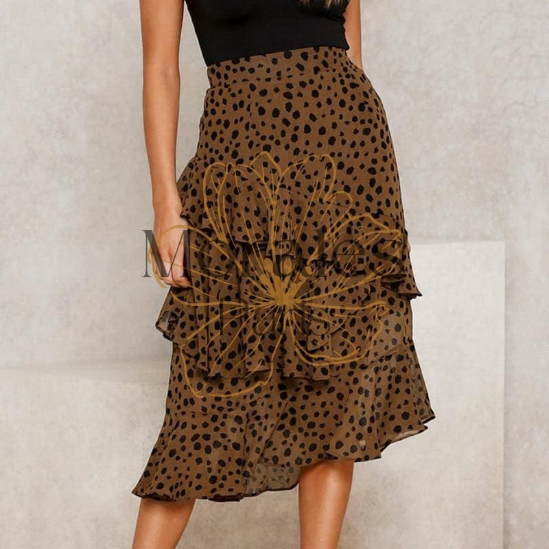 Jupe À Volants Assymétrique Style Bohème – Image 4