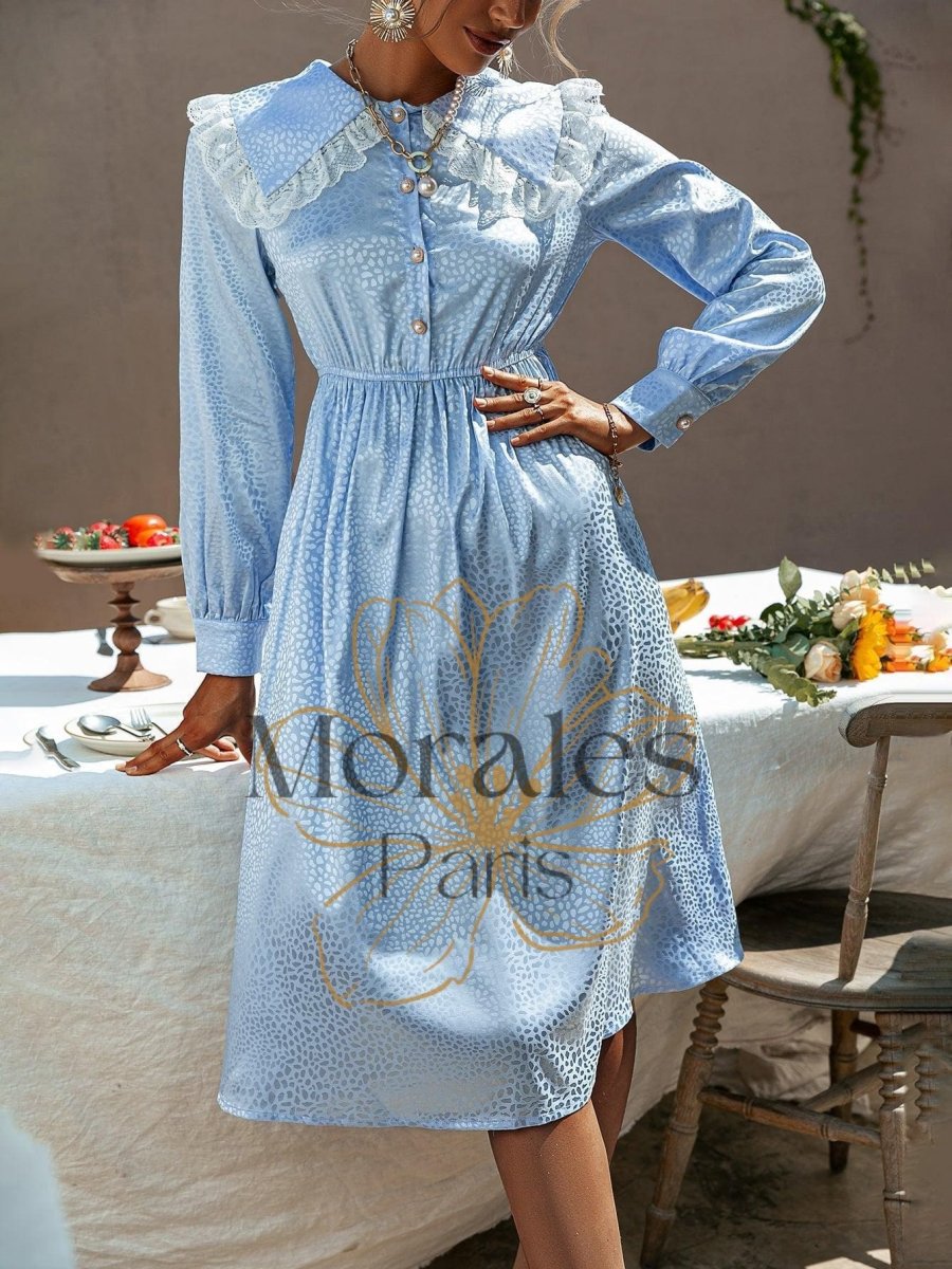Robe Bohème Bleu Bébé - Image 7
