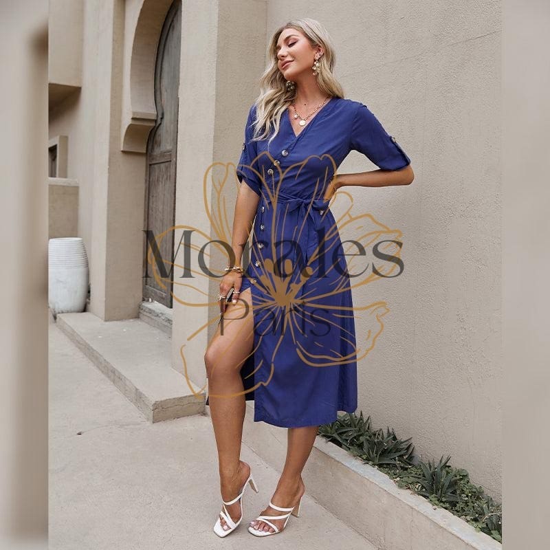 Robe Midi Bleue Bohème – Image 8