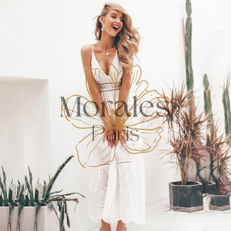 Robe De Bal De Fin D’Année Blanche – Image 9