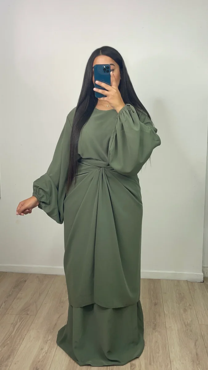 Abaya Noeud Zay Kaki