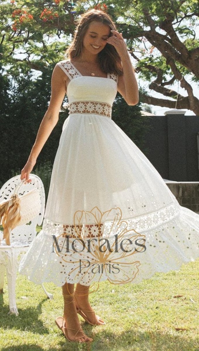 Robe De Fiançailles Bohème Blanche