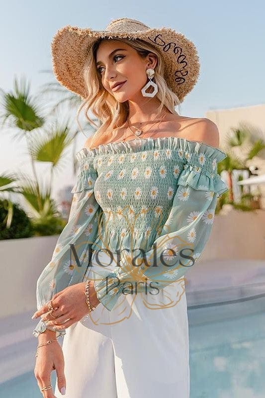 Blouse Bohème Style Bardot – Image 4