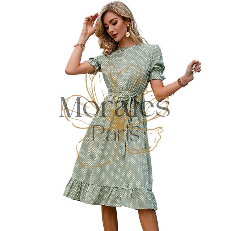 Robe Vintage Vert Sauge