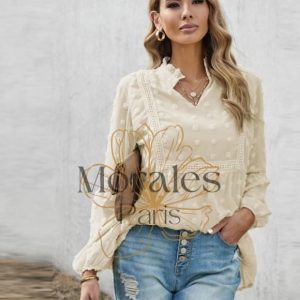 Blouse Bohème Dentelle et Broderie