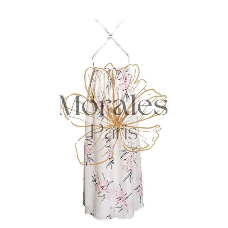 Robe Longue En Mousseline De Soie Blanche – Image 8