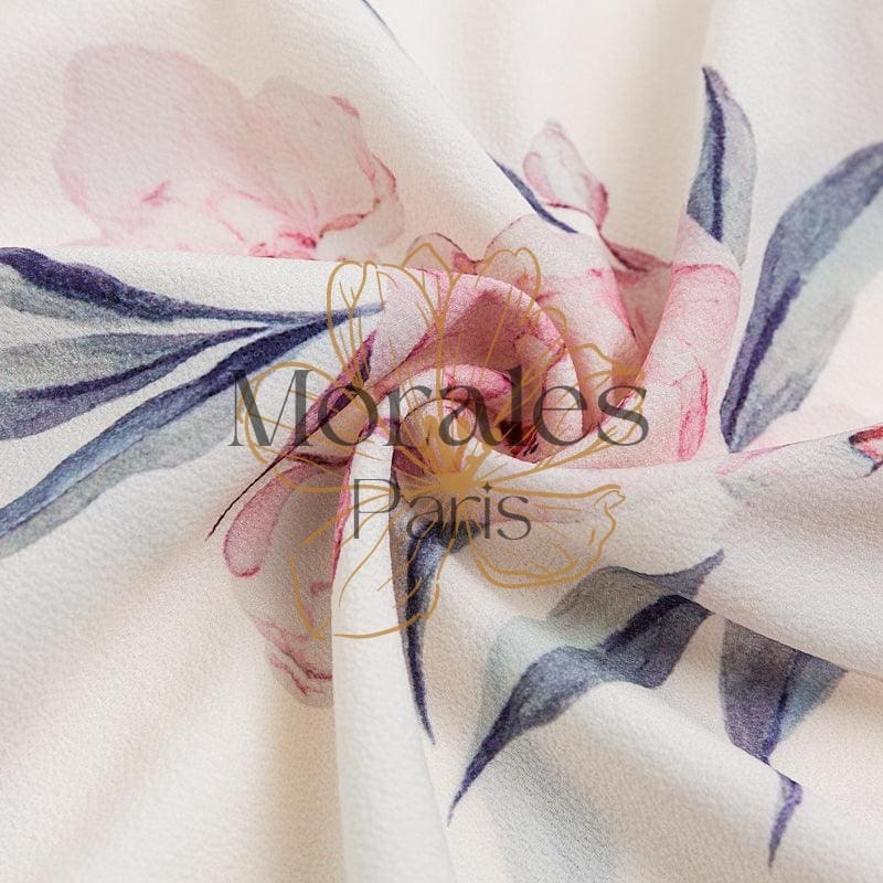 Robe Longue En Mousseline De Soie Blanche – Image 9