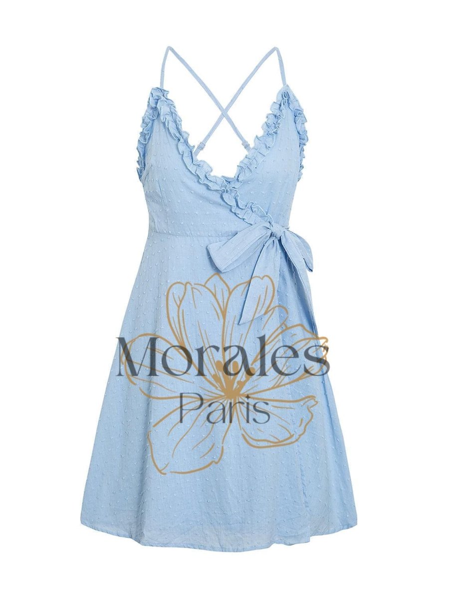 Mini Robe D’Été À Col En V - Image 3