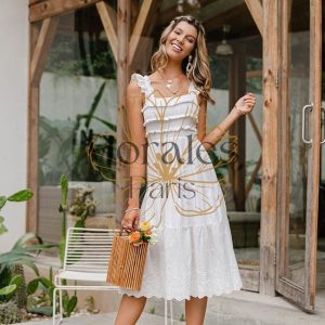 Robe D’Été Blanche Sans Manches