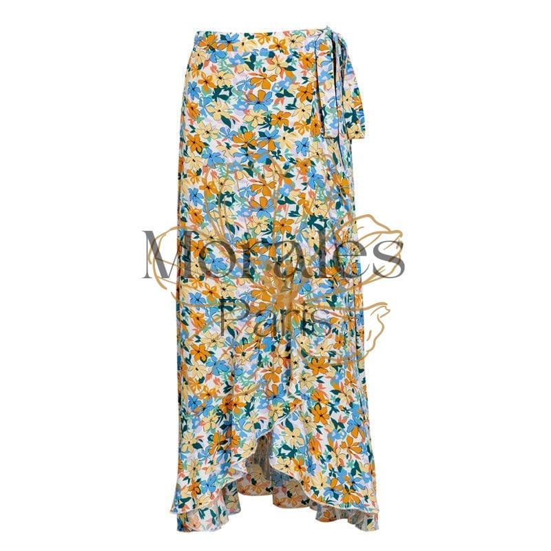 Jupe Bohème À Fleurs Fendues – Image 3