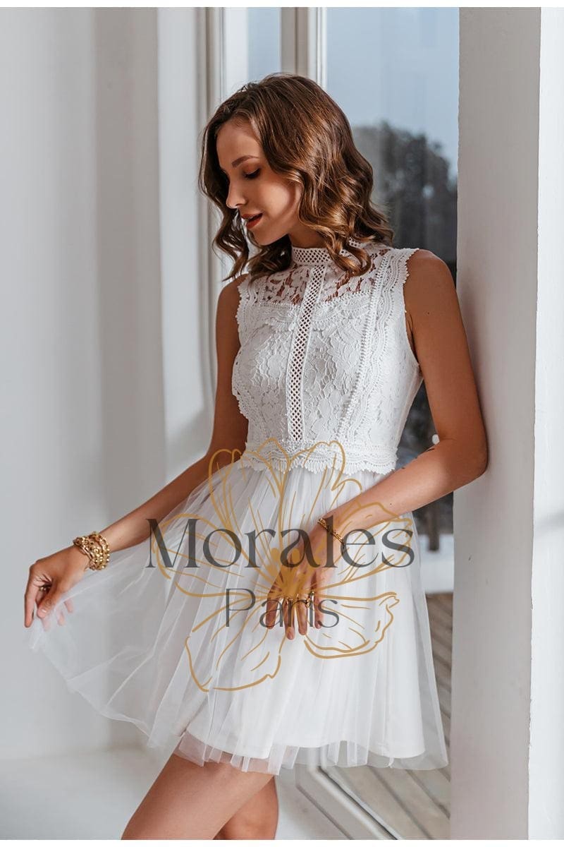 Robe Bohème En Dentelle Blanche – Image 2