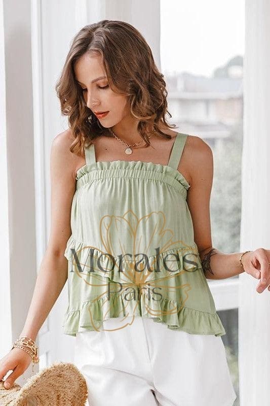 Tunique Verte à Volants – Image 2