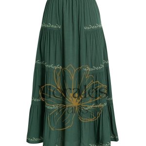 Jupe Longue Hippie Verte
