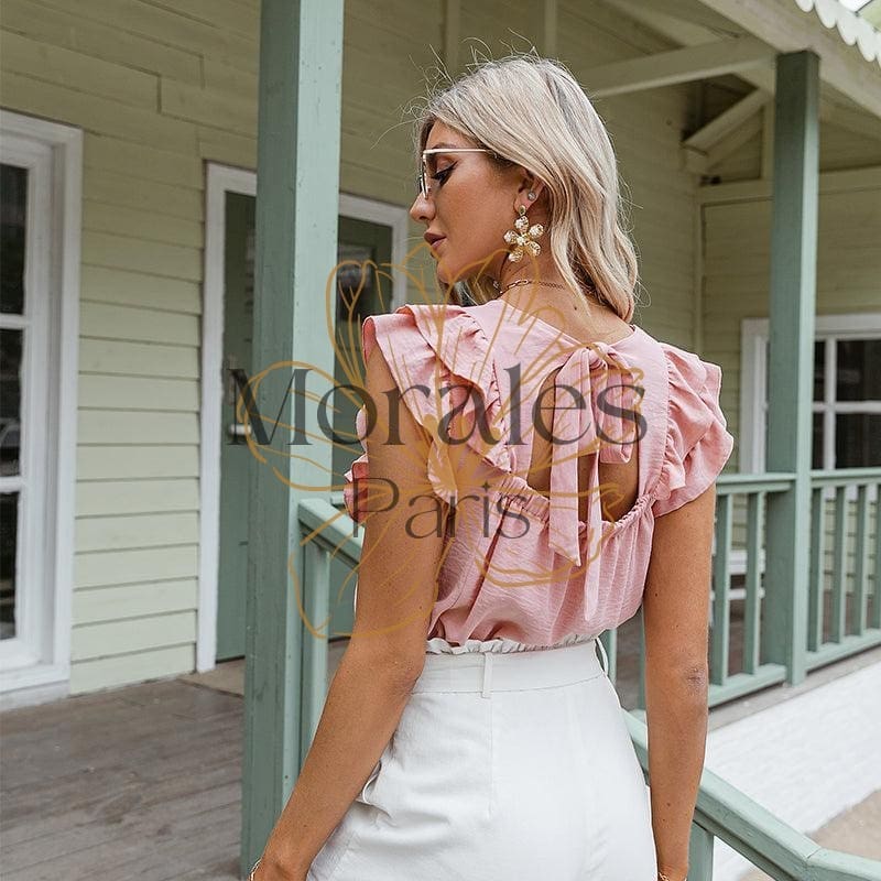 Blouse Chic Manches Volantées – Image 6