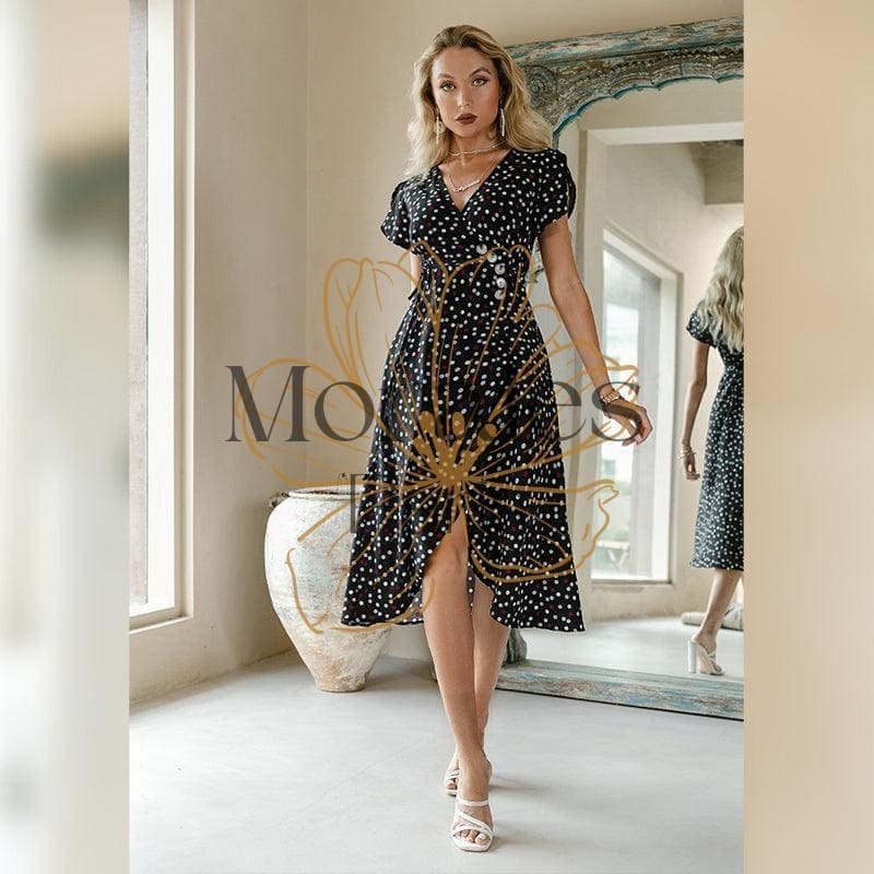 Robe Bohème Fluide Noire – Image 7