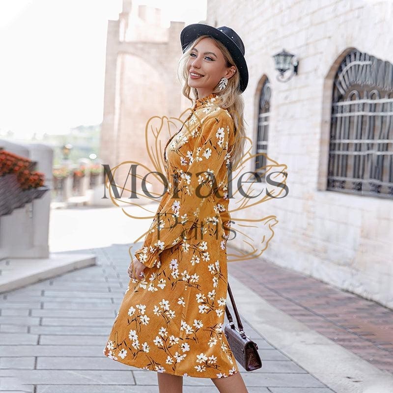 Robe Bohème Chic Jaune – Image 5