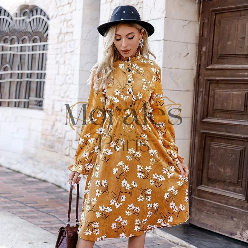 Robe Bohème Chic Jaune – Image 6