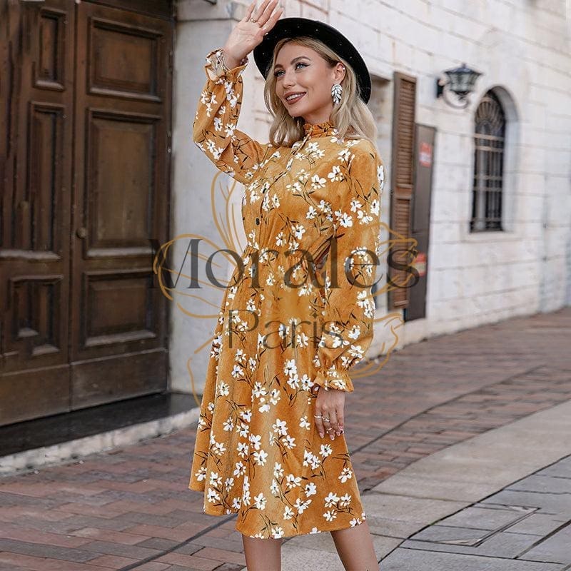 Robe Bohème Chic Jaune – Image 8