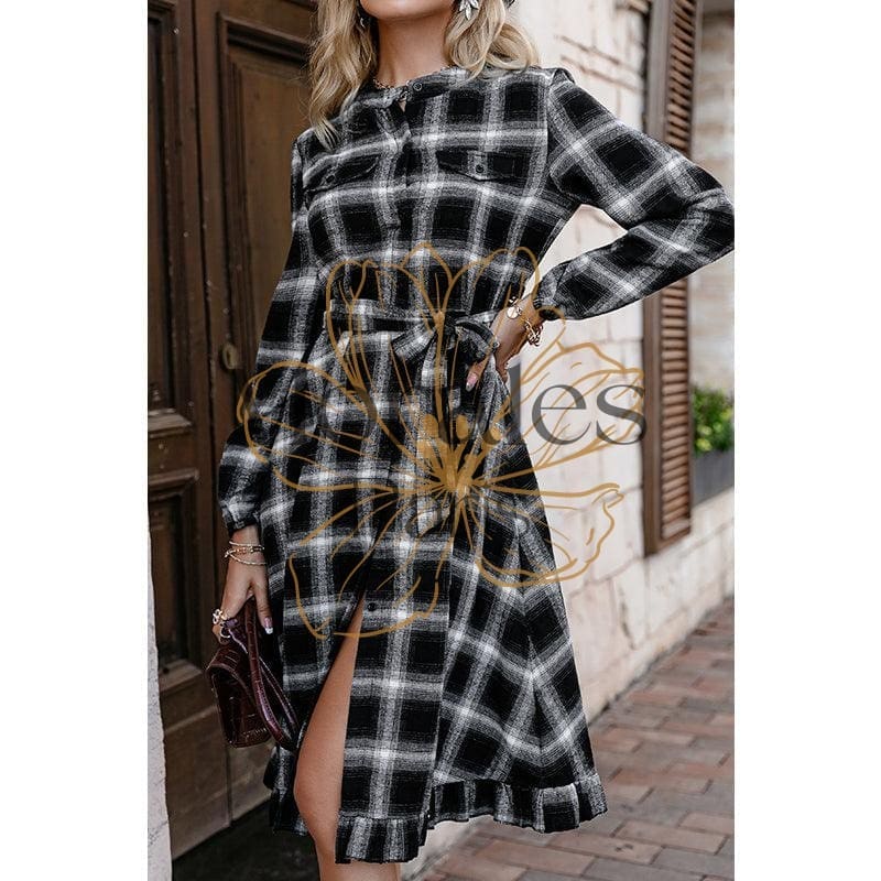 Robe Bohème Noire Hiver – Image 4