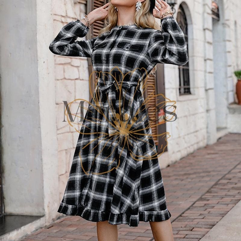 Robe Bohème Noire Hiver – Image 8