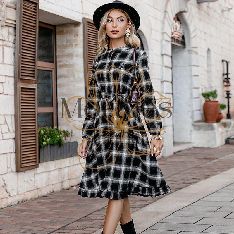 Robe Bohème Noire Hiver – Image 9