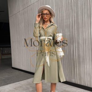 Robe Chemise Verte Élégante