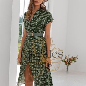 Robe De Plage Vert Olive Pour Les Vacances