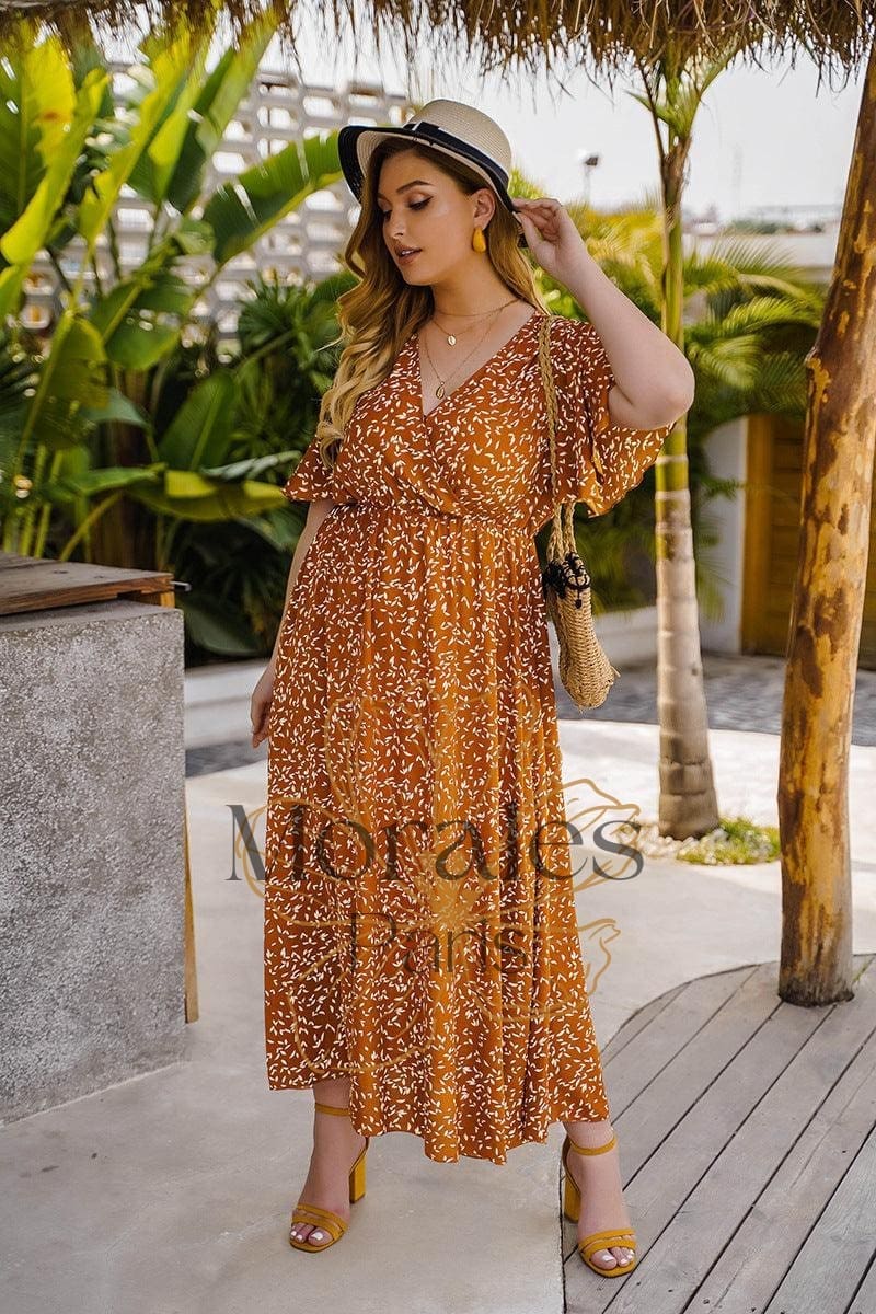 Robe Longue Bohème Jaune – Image 6