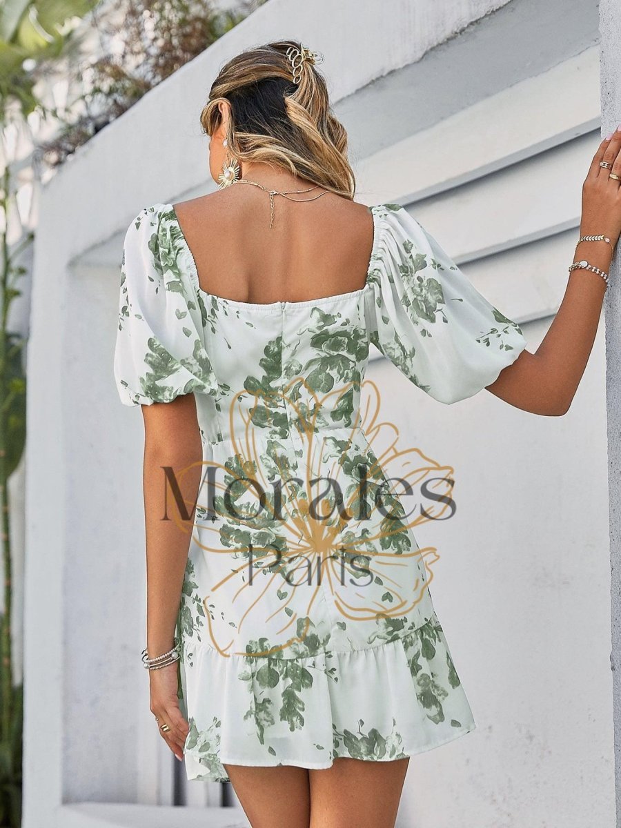 Robe Courte Bohème À Manches Bouffantes – Image 6