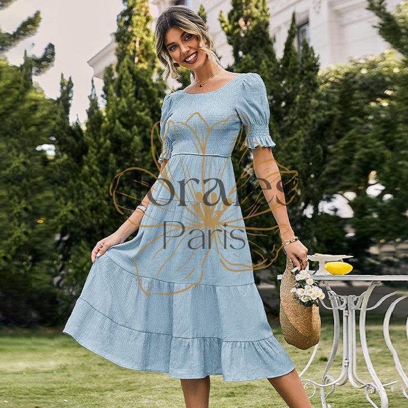 Robe Bohème Bleu Clair – Image 3