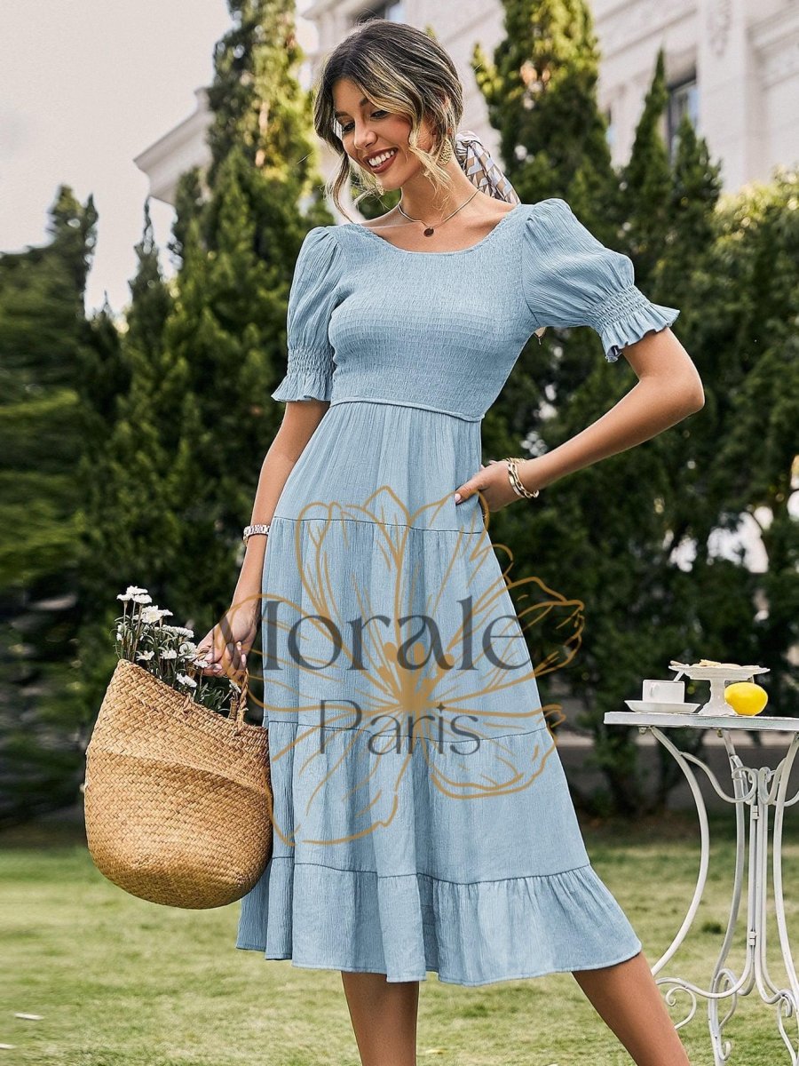 Robe Bohème Bleu Clair – Image 5
