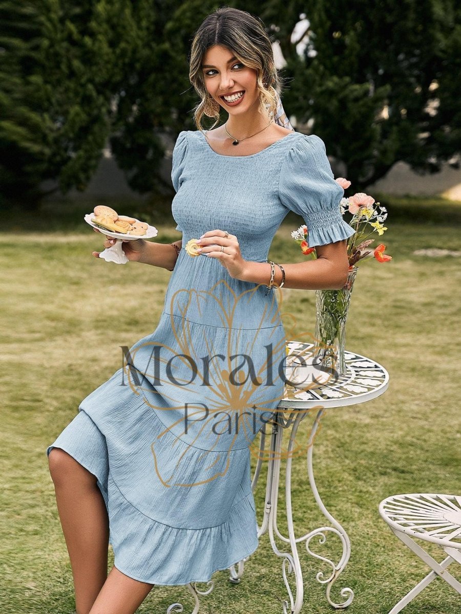 Robe Bohème Bleu Clair – Image 6