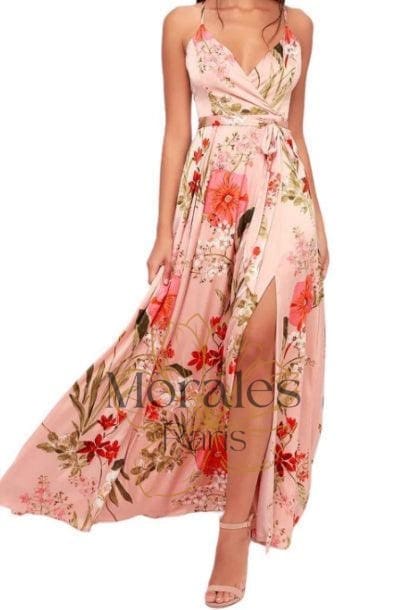 Robe Longue D’Été Bohème Verte – Image 3