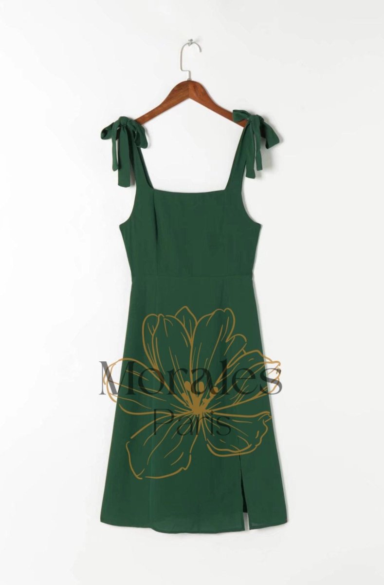 Robe Midi Bohème Vert Foncé – Image 9