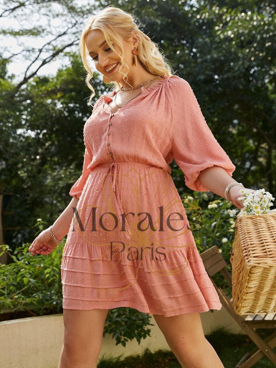 Robe Courte De Printemps En Rose – Image 7